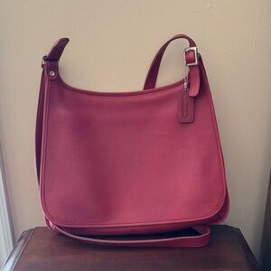 Vintage Coach Red Flap Crossbody Bag